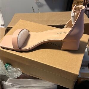 Women's Pink Block Heel Sandals